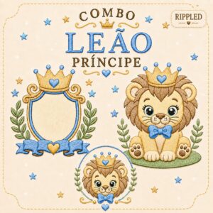 Combo Leão Príncipe - Matriz de Bordado